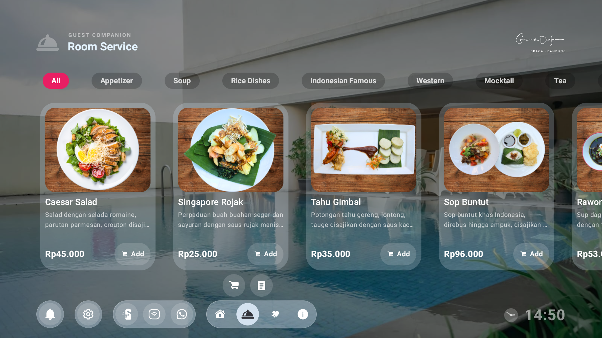 Food & Beverage ordering menu